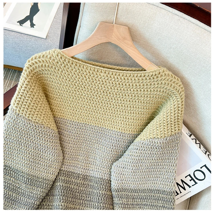 Cosy Plus Size Lazy Day Patch Colour Sweater