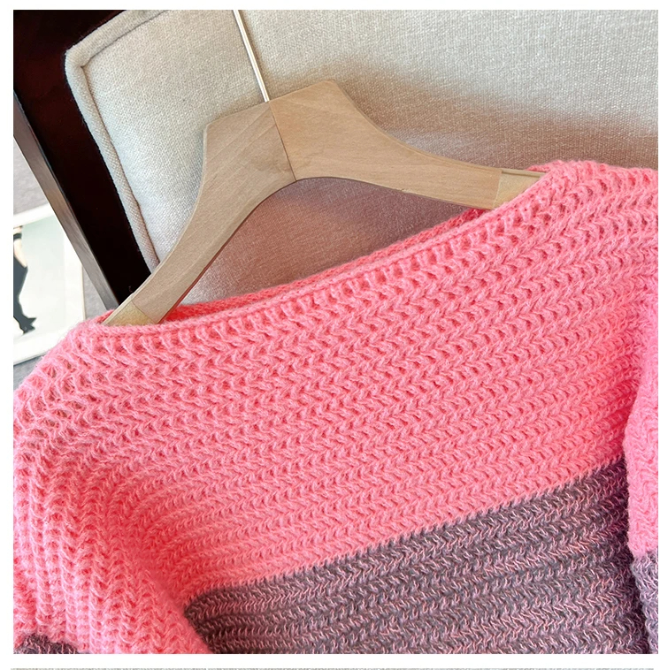 Cosy Plus Size Lazy Day Patch Colour Sweater