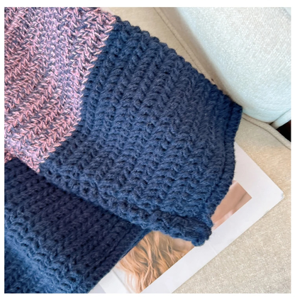 Cosy Plus Size Lazy Day Patch Colour Sweater