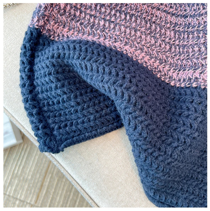 Cosy Plus Size Lazy Day Patch Colour Sweater