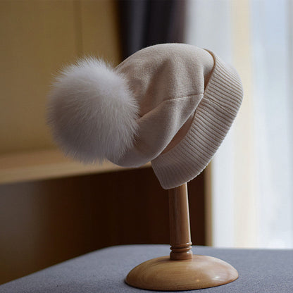 Isla Ribbed Pom-Pom Beanie | Close Fit Beanie