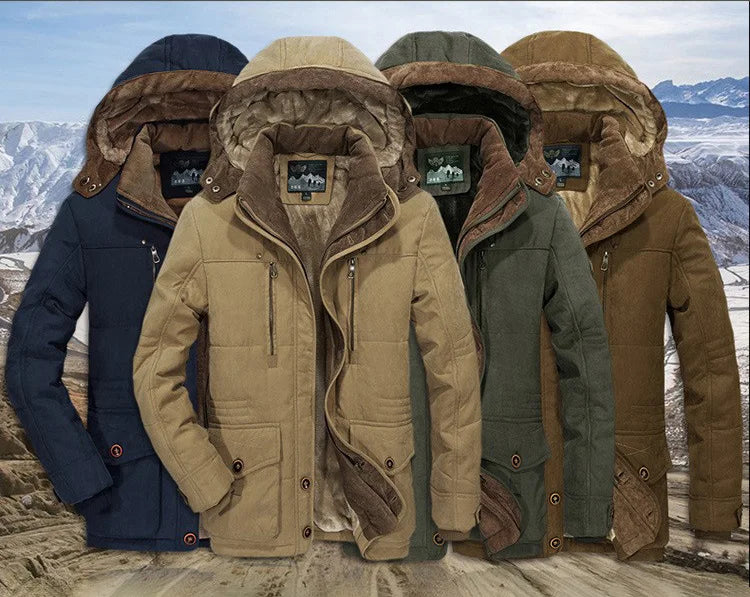 Crocodile-Long Men's Winter Coat - Frost King