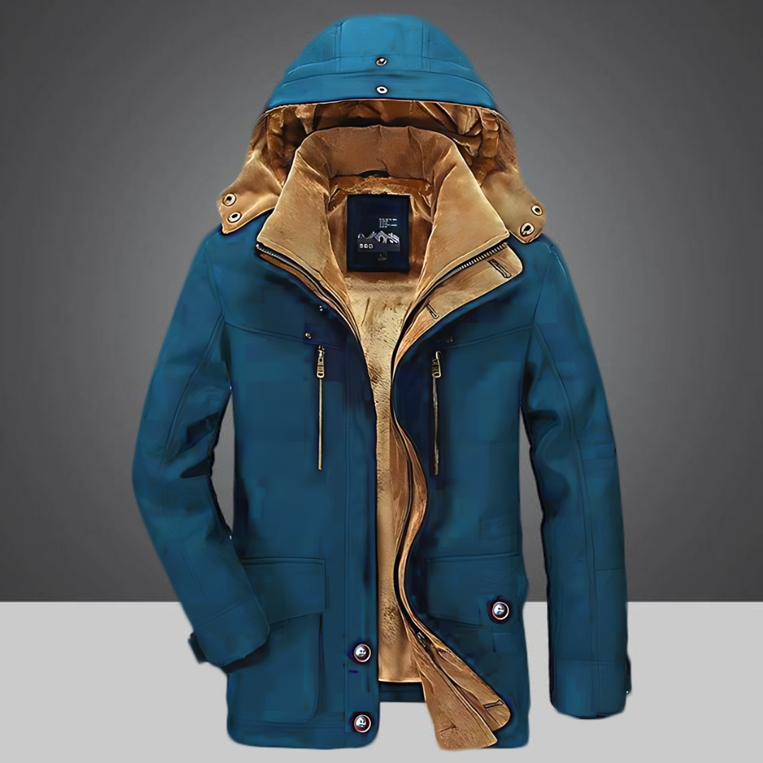 Crocodile-Long Men's Winter Coat - Frost King
