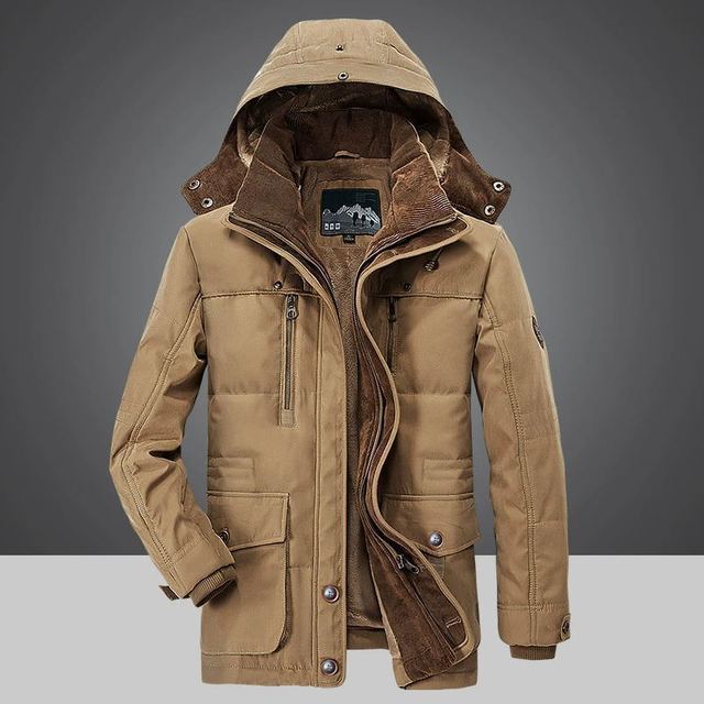 Crocodile-Long Men's Winter Coat - Frost King