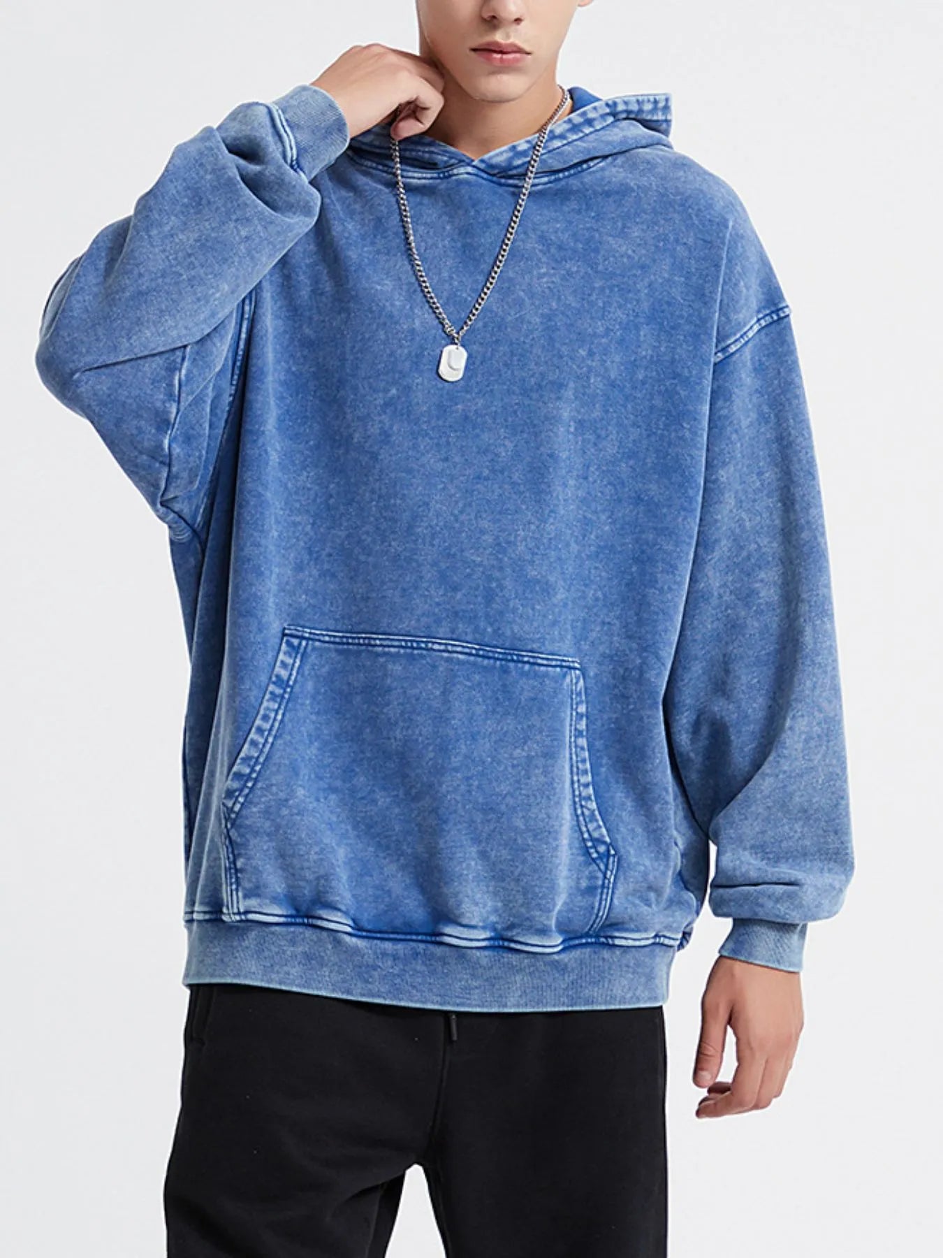 Large Relaxed Fit Hooded Sweatshirt - BritishElegance