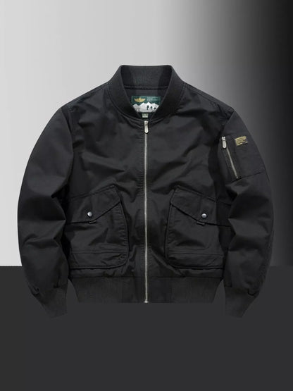 Big and Tall Zipper Bomber Jacket