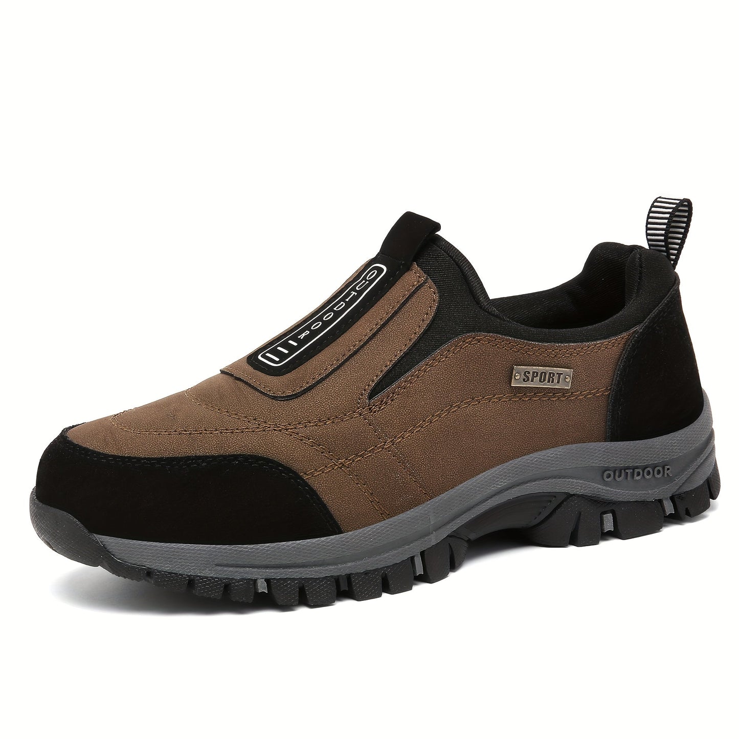 Men’s Slip-On Hiking Shoes – Lightweight Outdoor Walking Shoes with Cushioned Sole