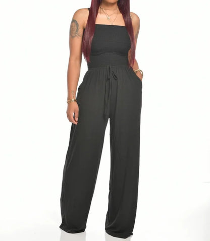 Summer Women's Strapless Drawstring Romper