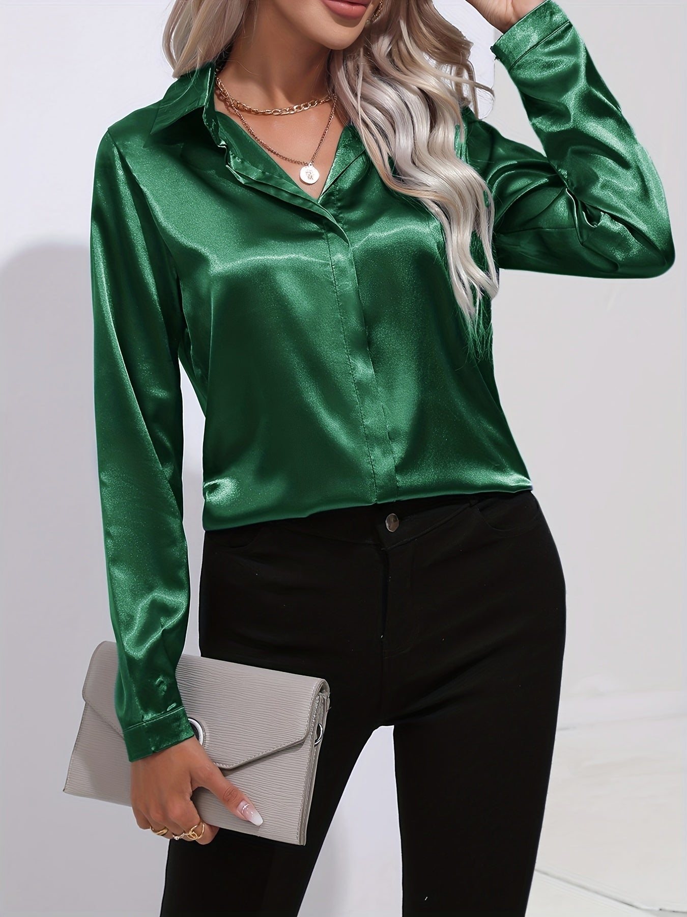 Ladies Classic Smooth Silk Blouse