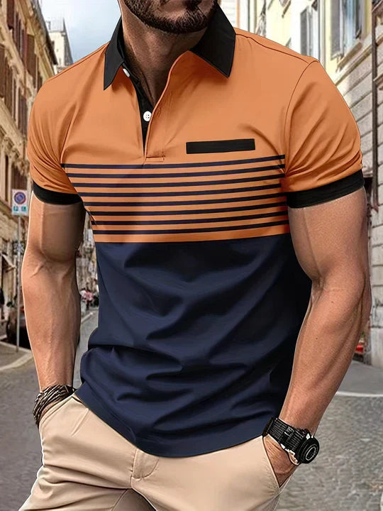 Men's Louis Stripe Summer Polo Shirt