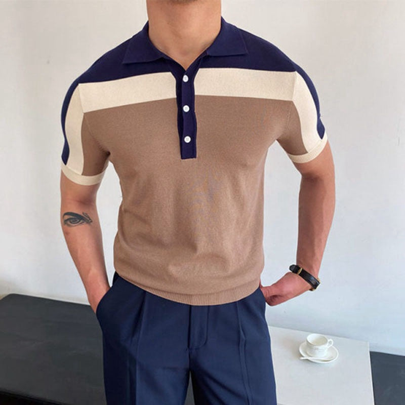 Casual Men's Graphic Polo Shirt - BritishElegance