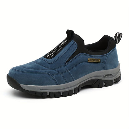 Men’s Slip-On Hiking Shoes – Lightweight Outdoor Walking Shoes with Cushioned Sole