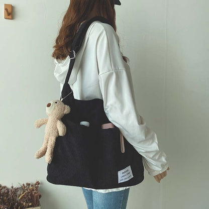 Stephanie - Large capacity bag made from textured, soft vegan leather