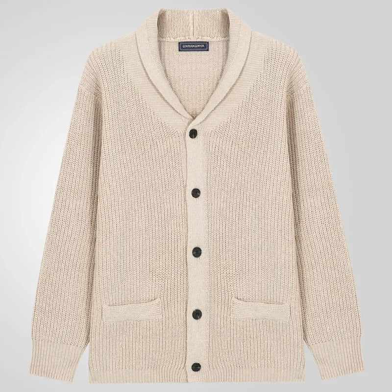 Classic V-Neck Cardigan Sweater - BritishElegance