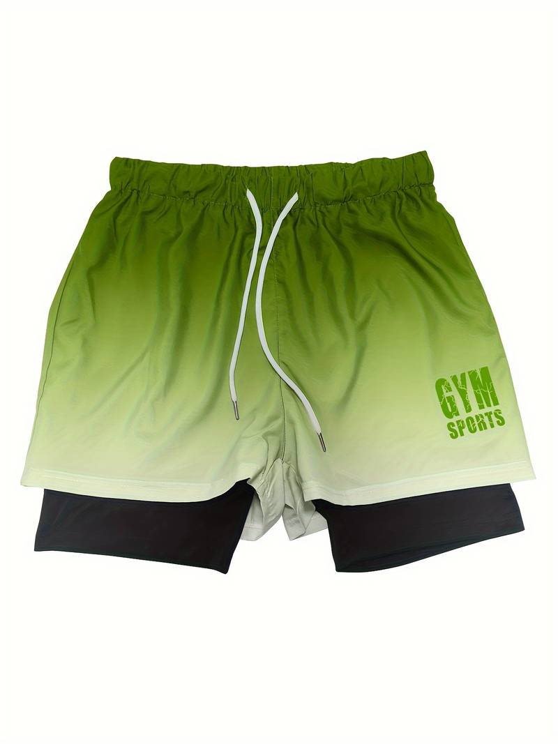Men's Alexander 2-in-1 Ombre Shorts with Double Layer