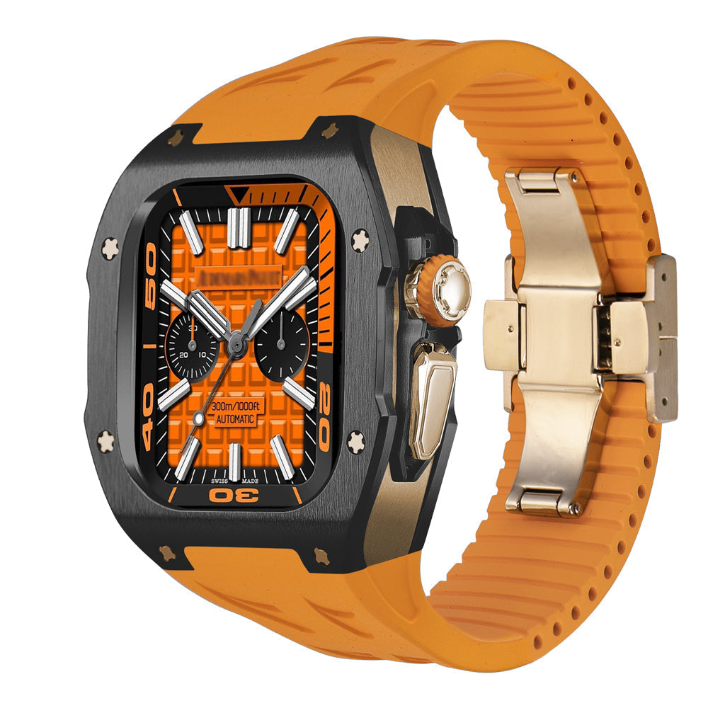 Durable Titanium Case and Soft Rubber Strap for Apple Watch Ultra