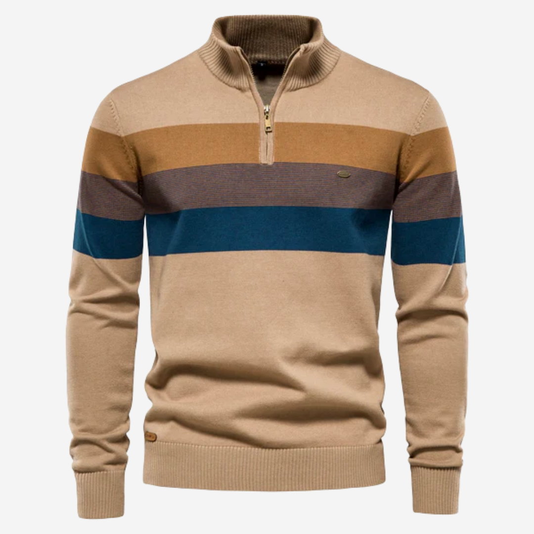 Classic Men's Striped Sweater - BritishElegance