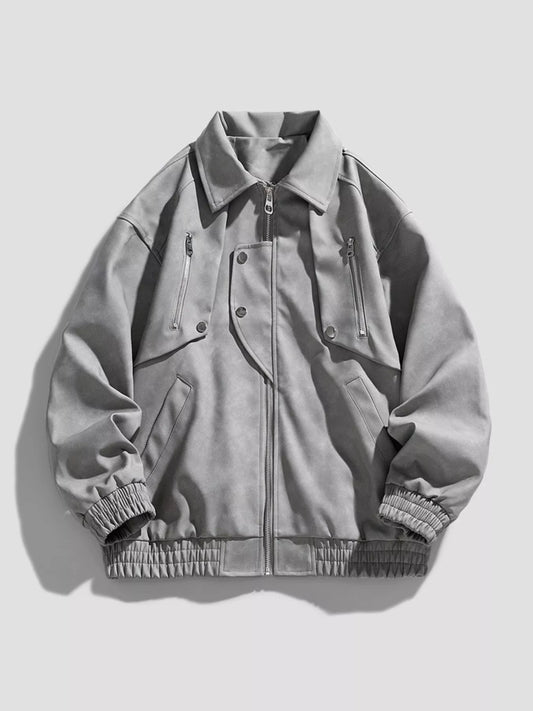 Big and Tall Zip Front Jacket - BritishElegance