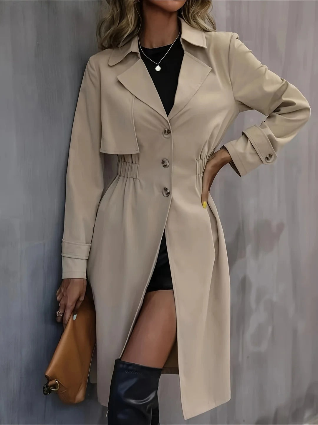 Classic Fit Waterproof Trench Coat for Women