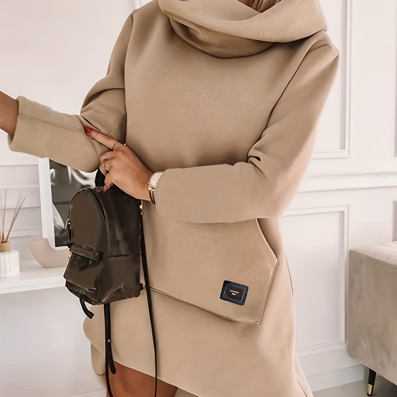 Classic Crew Neck Dress Sweatshirt - BritishElegance