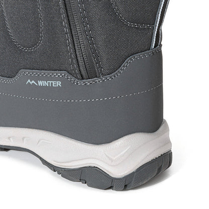 Women's winter boots with side zipper - waterproof, non-slip, durable snow boots with warm lining