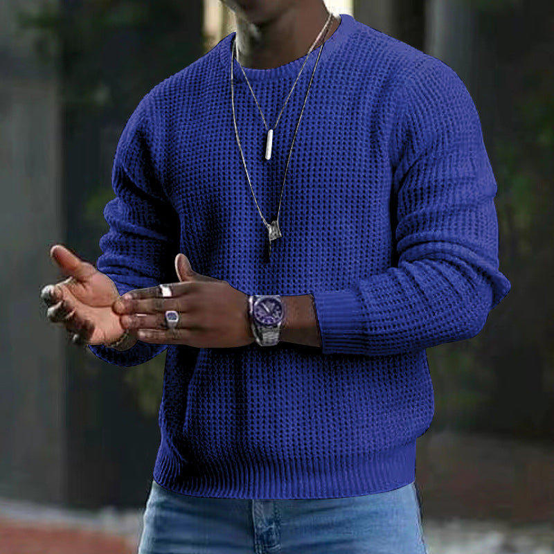 Warm Men's Knit Crew Neck Winter Sweater