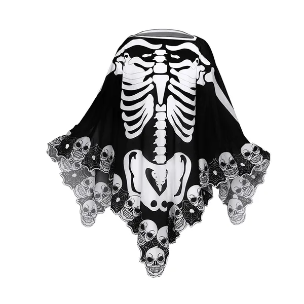 Spooky Skull Lace Halloween Cape