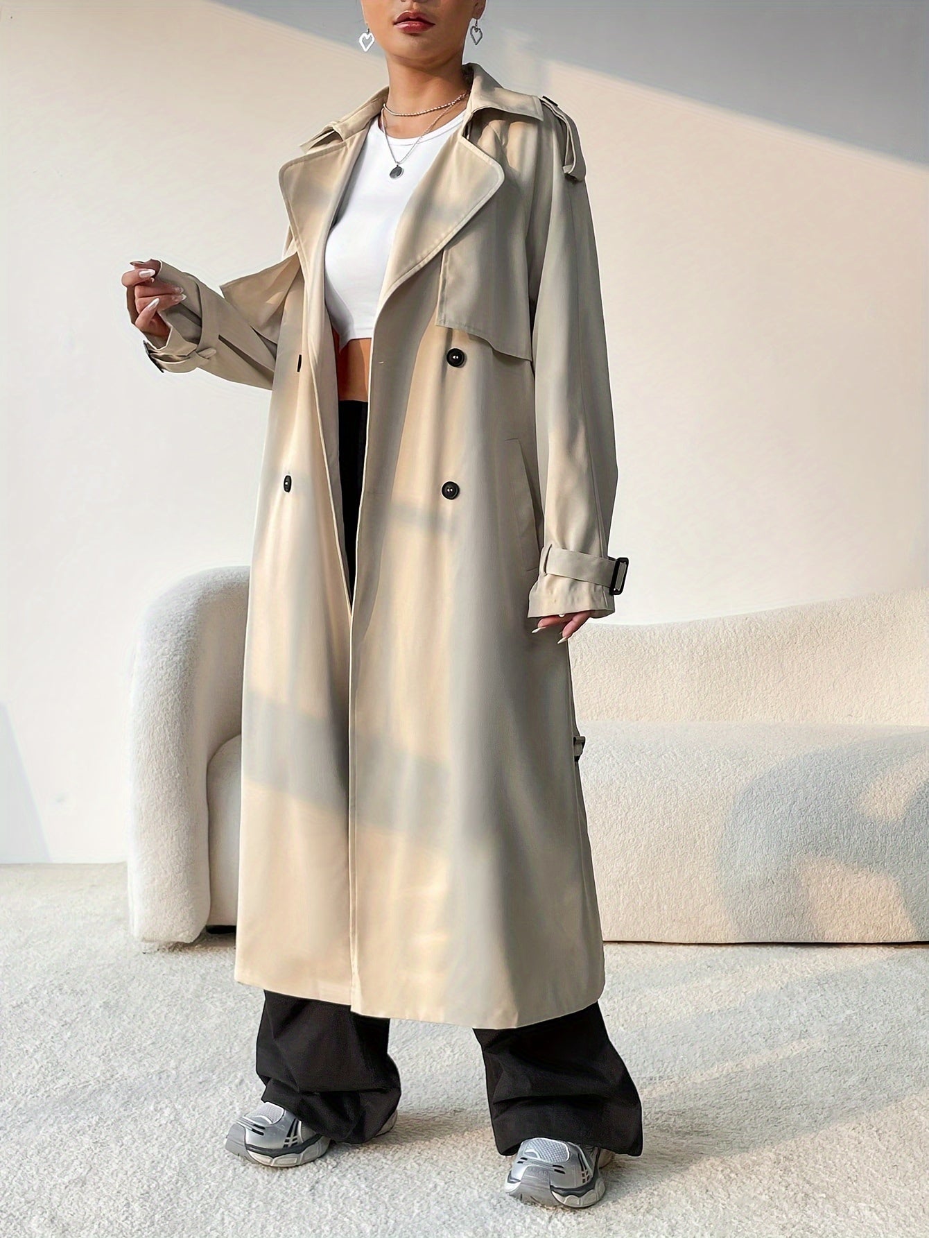 Classic Waterproof Trench Coat for Women - BritishElegance