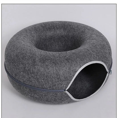 Comfy Feline Hideaway Tunnel Bed for Cats