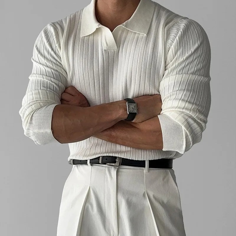 Klassisches Herren Poloshirt Langarm - BritishElegance
