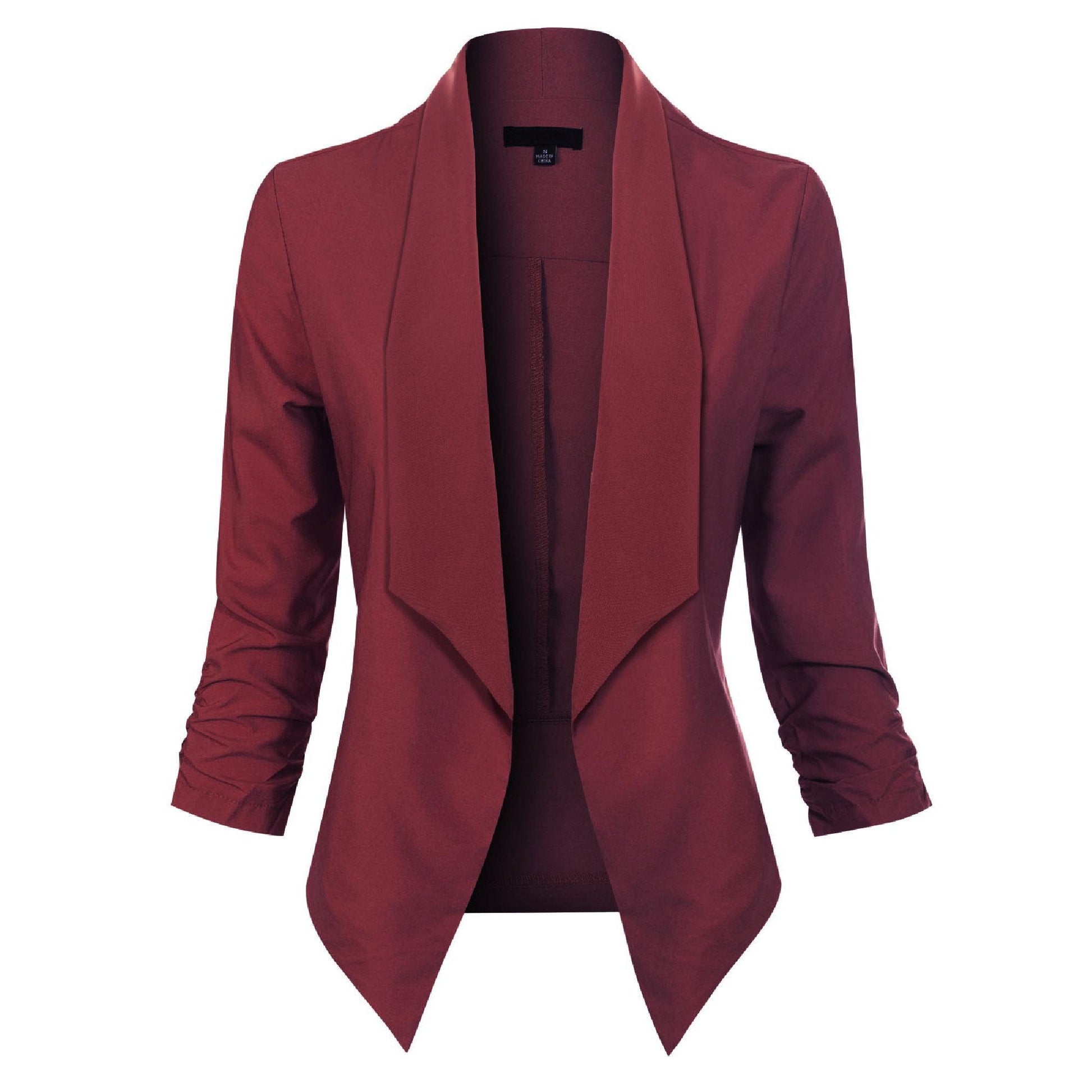Slim Fit Open Front Women's Jacket - BritishElegance