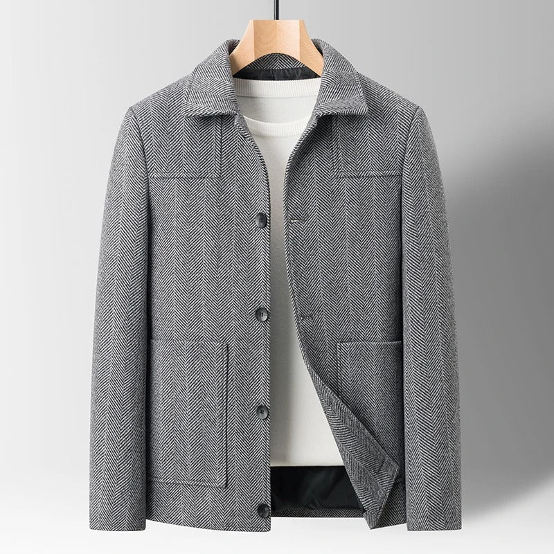 Klassische Fischgrat Jacke - BritishElegance