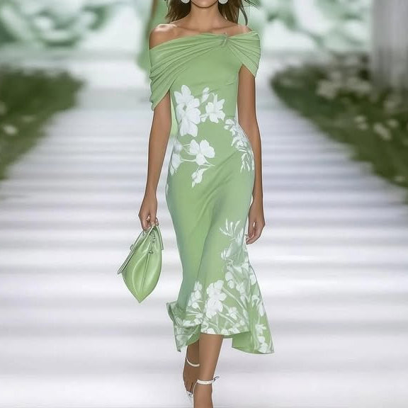 Roselle – Off Shoulder Midi Dress