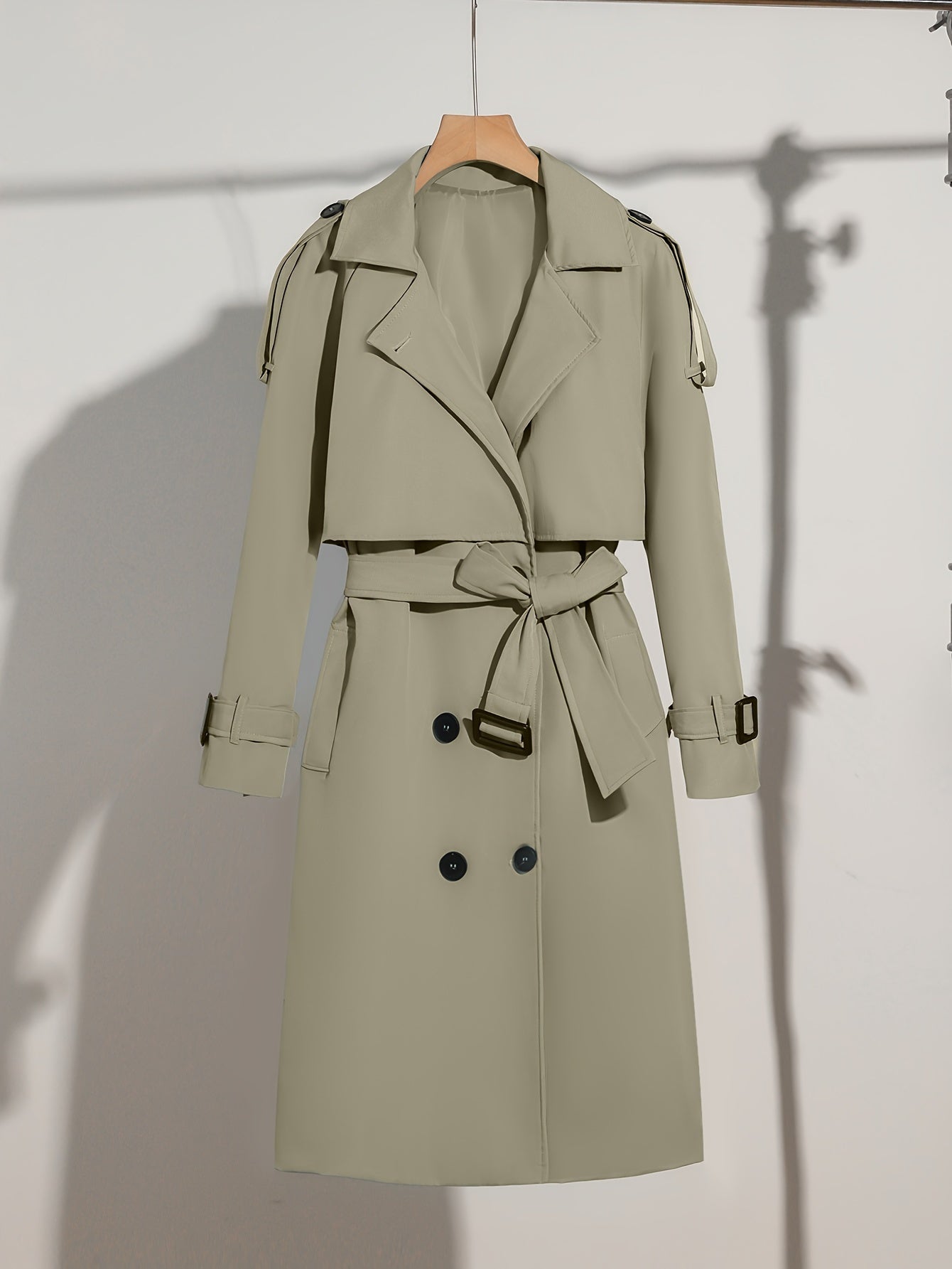 Relaxed Fit Belted Trench Coat for Women