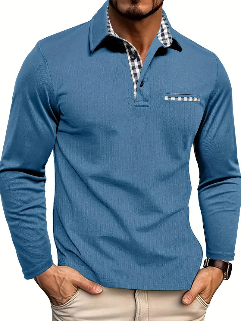Comfortable Mens Long Sleeve Polo Shirt