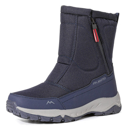 Women's winter boots with side zipper - waterproof, non-slip, durable snow boots with warm lining