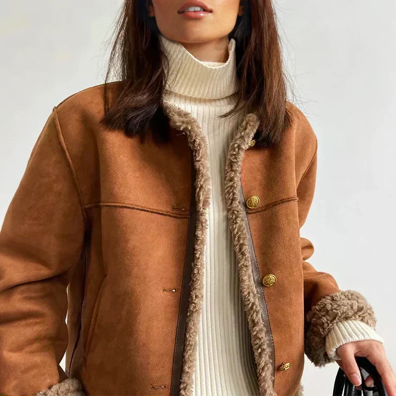 Women’s Teddy Winter Bomber Jacket | Cropped