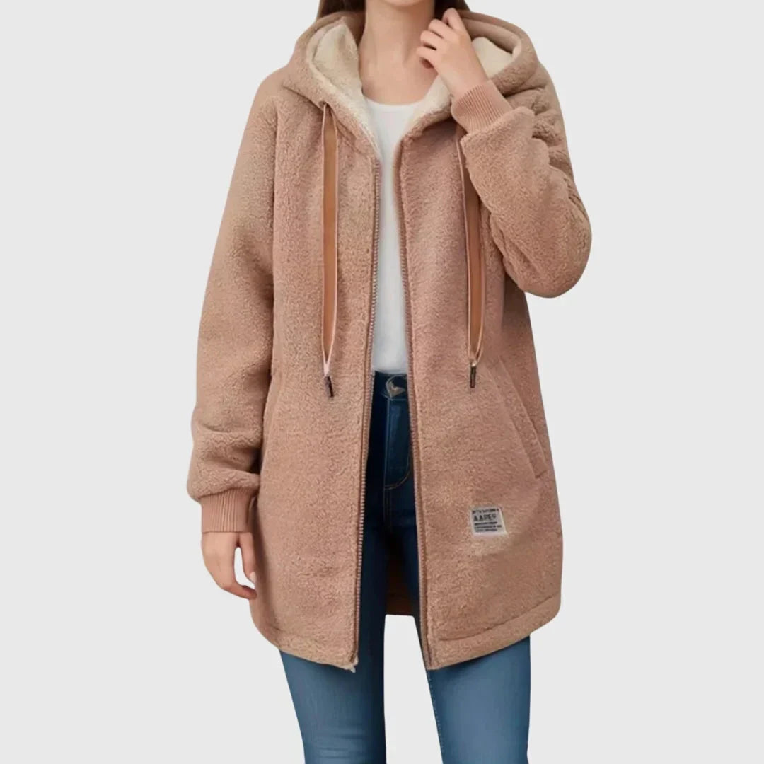 Isla | Women's Long Fleece Jacket with Hood