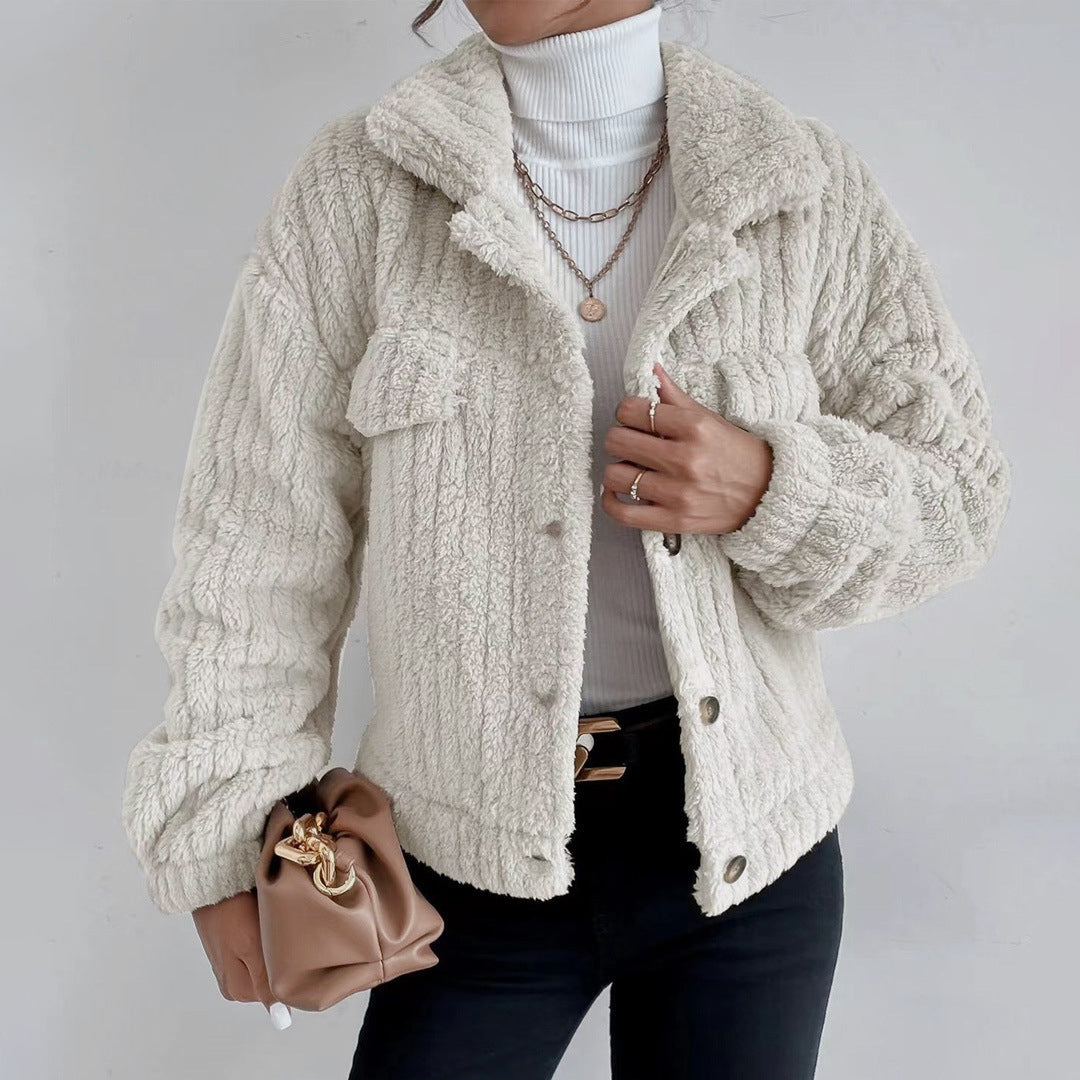 Women's Fleece Lined Button Down Jacket