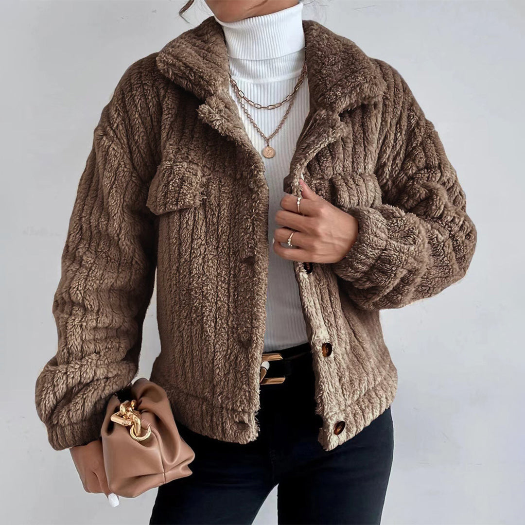 Women's Fleece Lined Button Down Jacket