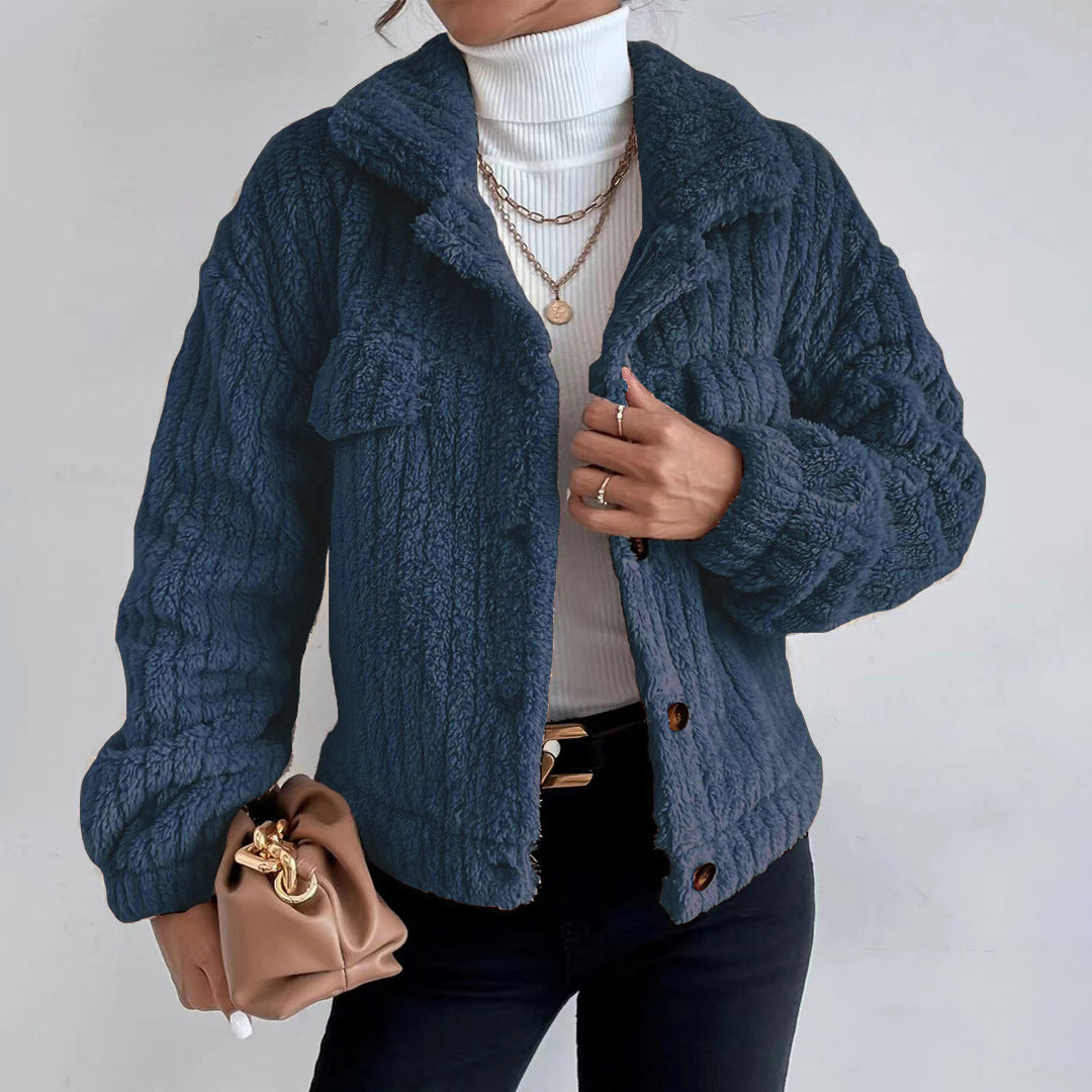 Women's Fleece Lined Button Down Jacket
