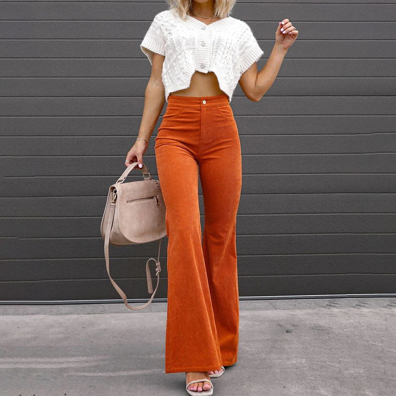Fashion High Waist Wide Leg Pants