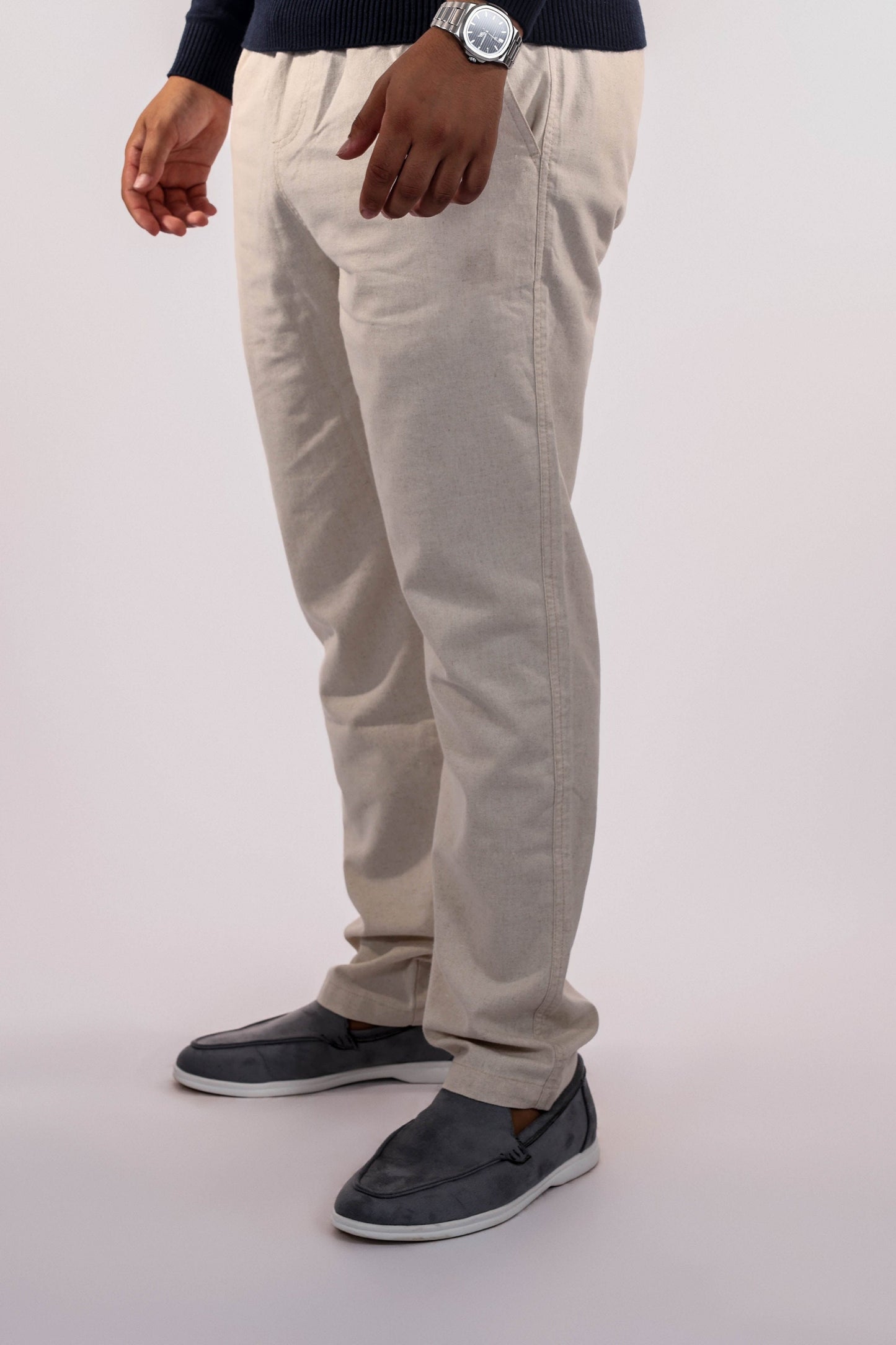 Arjun - Classic Cotton-Linen Trousers Mens