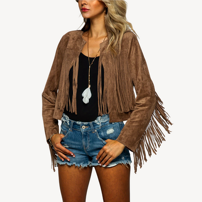 Women's Suede Fringe Jacket