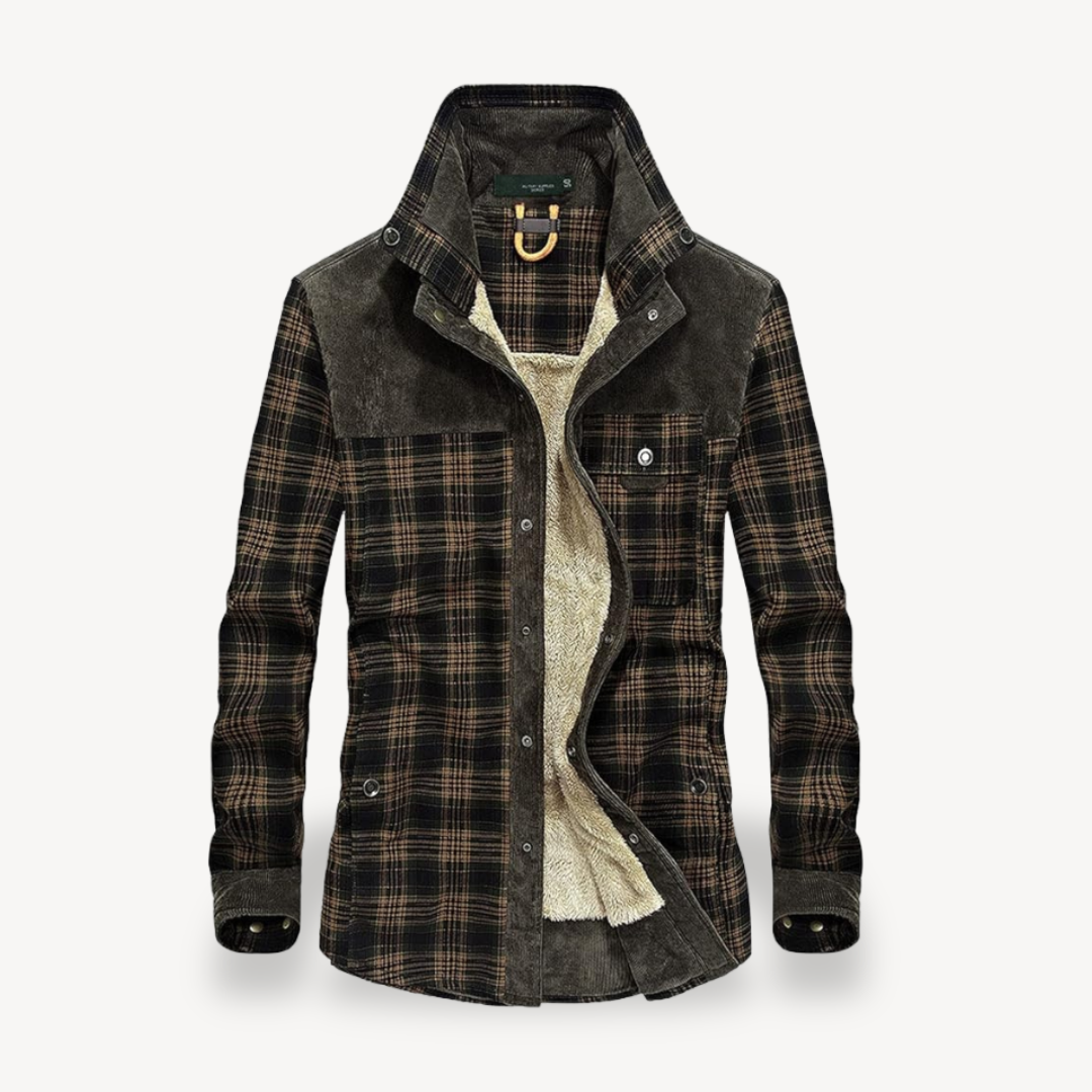 Men’s Plaid Fleece Lined Jacket