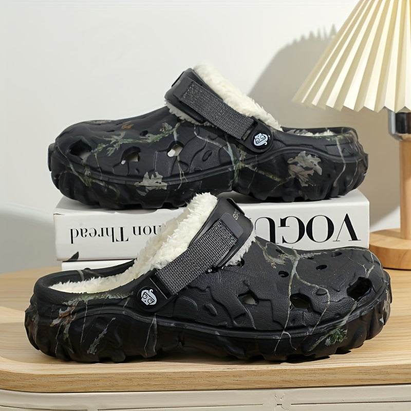 Men’s Winter Lined Crocs - Cozy Indoor House Shoes