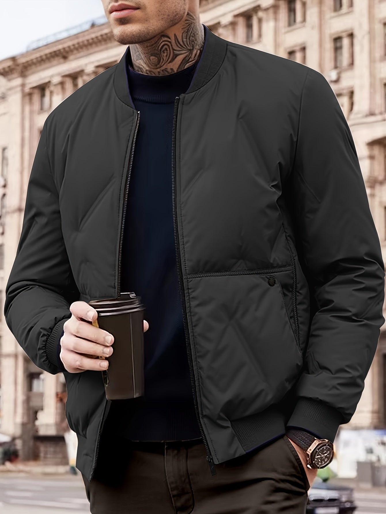 Warm Waterproof Mens Puffer Jacket for Outdoor Use - BritishElegance