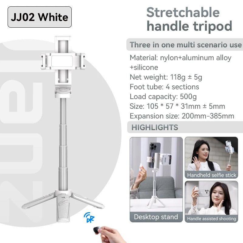 Wireless Bluetooth Selfie Stick With 360° Rotating Head