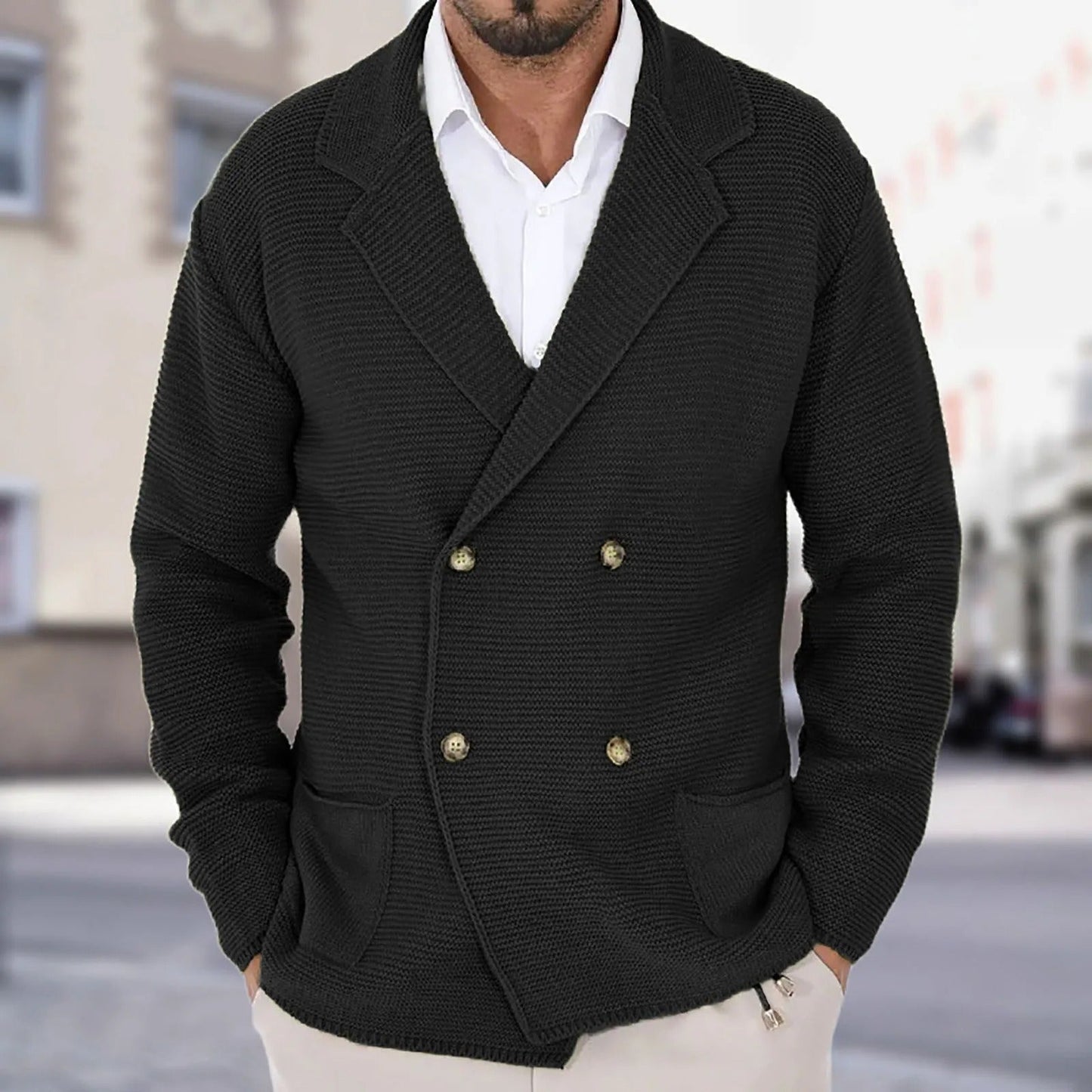 Classic Mens Cable Knit Sweater