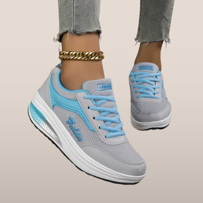 Women’s Premium Graphic-Print Platform Sneakers – Elevated Design & Stylish Pattern